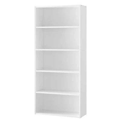 Immagine di VASAGLE Scaffale a 5 Ripiani, Libreria, Scaffalatura Portaoggetti, Organizzatore con Scomparti, Ripiani Aperti e Regolabili, per Soggiorno, Ufficio, Camera da Letto, Bianco Nuvola LBC165T14