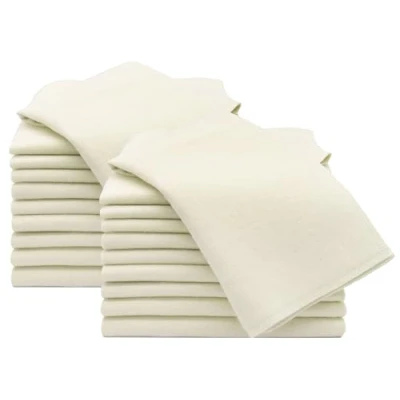 Immagine di ZOLLNER set di 20 panni per la pulizia in Molton 40x40 cm strofinacci cotone assorbenti e resistenti lavabili fino a 95C beige certificati Oeko Tex®