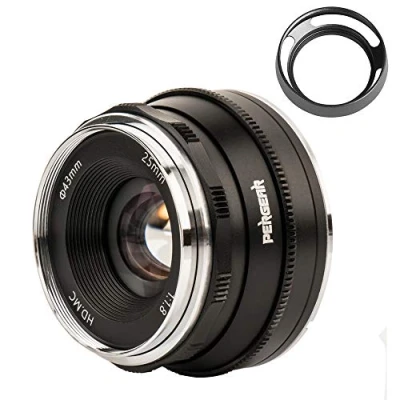 Immagine di Pergear 25mm F1.8 Obiettivo per Fuji X Mount A1 A10 A2 A3 A at M1 XM2 T1 T3 T10 T2 T20 T30 Pro1 Pro2 E1 E2 E E2s E3