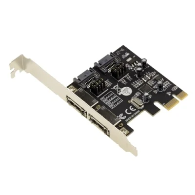 Immagine di KALEA INFORMATIQUE Scheda controller PCI EXPRESS PCIe 2 PORTI SATA 3 6G Prese interne e/o eSATA esterne con chipset ASM1061