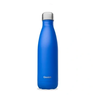 Immagine di Qwetch Bottiglia isotermica blu Majorelle 750 ml Borraccia Nomade in acciaio inox 24 ore fredda e 12 calda impermeabile, senza BPA riutilizzabile