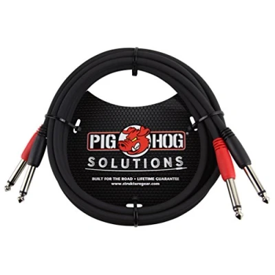 Immagine di Pig Hog PD 21410 Doppio 1/4&quot; Mono (Maschio) Cavo, 3,5 m