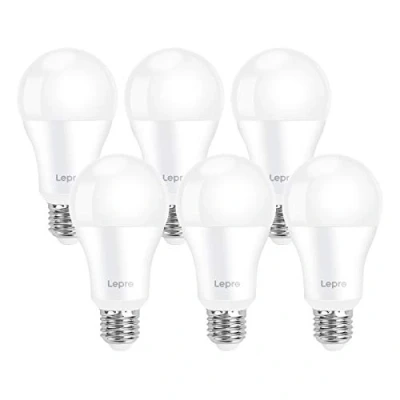 Immagine di Lepro Lampadina LED E27 1521 lumen, 13.5W Equivalenti a 100W, Luce Bianca Calda 2700K, Super Luminosa e Risparmio Energetico, Angolo di Raggio 200, Nessuno Sfarfallio, Pacco da 6 Pezzi