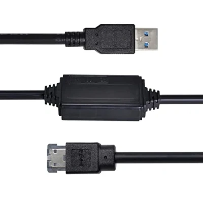 Immagine di CY Adattatore convertitore da USB 3.0 a eSATA esterno 3G bps per hard disk 2,5&quot; e 3,5&quot;.