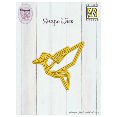 Immagine di Nellie&#039;s Choice Origami, Fustella di Forma Uccello, 6.3 x 5.9 cm, per Creare Biglietti, Natale, Scrapbooking, Fai da Te, DIY, Giallo, 6,3 5,9 cm