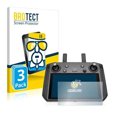 Immagine di brotect Pellicola Protettiva Vetro per DJI Smart Controller Protezione Schermo (3 Pezzi) [Durezza Estrema 9H, Chiaro]
