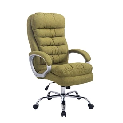 Immagine di CLP Sedia Ufficio Vancouver XXL In Stoffa I Poltrona Elegante Direttore Carico Max 235 KG Rinforzata, Colore:verde