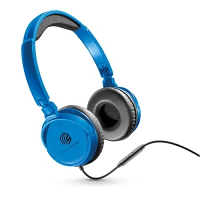 Immagine di Music Sound HEADBAND filo Basic Cuffie on ear pieghevoli con e microfono Jack 3.5 mm Colore Blu