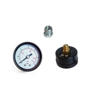 Immagine di MANOMETRO STANLEY 0 12 BAR Ø 40mm ATTACCO POSTERIORE 1/8&quot;M e 1/4&quot;M x COMPRESSORE
