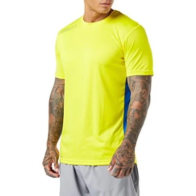 Immagine di uhlsport Essential Trikot Ka, Maglietta Uomo, Giallo (limonengelb/azurblau), L