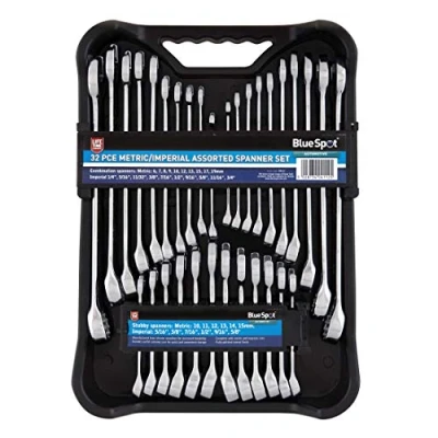 Immagine di BlueSpot Tools 04112 Set di chiavi metriche e imperiali, 32 pezzi, 6 19 mm