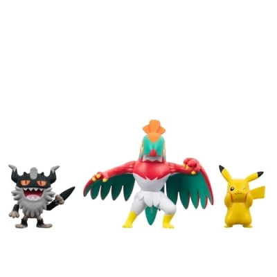 Immagine di POKEMON Battle Figure Confezione da 3 Caratteristiche Pikachu e Perrserker 5,1 cm Hawlucha 7,6