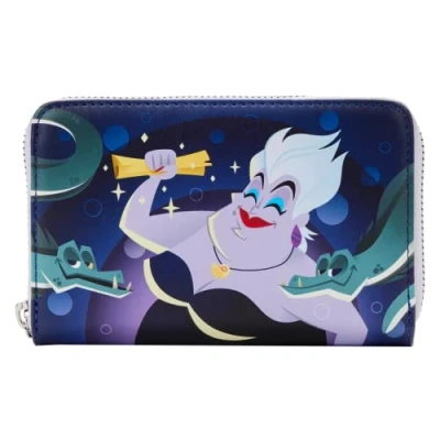 Immagine di Loungefly The Little Mermaid Ursula Lair Glow Zip Around Portafoglio, Multicolore, Portafoglio con cerniera