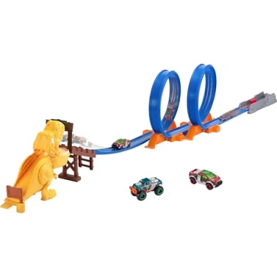 Immagine di Zuru Pista Metal Machines Dinosauro, con 2 loopings, inserisci 1 auto 40 x 30 8 cm