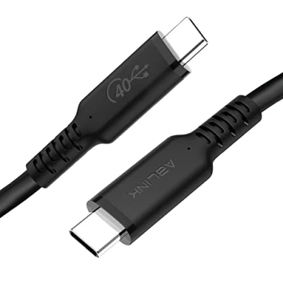 Immagine di Ablink Cavo USB4 compatibile con Thunderbolt 4 da 0,8 m, [certificato USB IF] 40 Gbps ricarica 100 W e 8K@30Hz 5K@60Hz o doppio video 4K 4/3