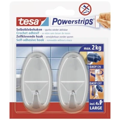 Immagine di tesa Powerstrips Hooks Large OVAL Chrome