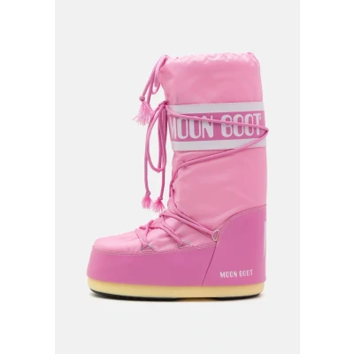 Immagine di Moon Boot ICON Unisex Stivali con i lacci, Taglia: 39 41, Pink Finta pelle / tessuto