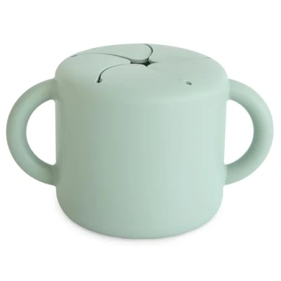 Immagine di Mushie contenitore Porta Cibo Prova di Perdite merenda scuola pranzo Accessori per Bambini Sicuri e Alta Qualità Sicuro Igienico Cambridge Blue