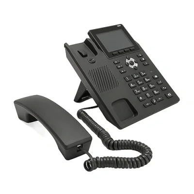 Immagine di Telefono IP per Ufficio, VoIP PSTN con Display a Colori da 3,5, Doppia Porta RJ45 Gigabit Ethernet, Wi Fi 2,4G/5G, PoE 802.3af, 8 Pulsanti Programmabili, Chiamate