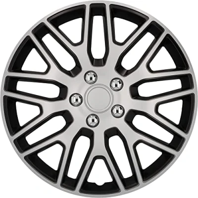 Immagine di cartrend Branch Set di 4 copricerchi da 15&quot; per tutti i cerchi in acciaio standard, plastica ABS speciale resistente agli urti e doppio strato vernice metallizzata, finitura laccata, colore: