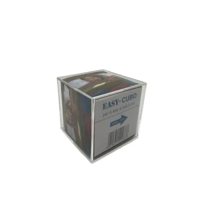 Immagine di Wallazz Espositore in Plexiglass 6,5x6,5 con Supporto Porta Menu Trasparente Portafoto Da Tavolo Verticale Pubblicitario Cornice Orizzontale per Brochure, Depliant, Volantini