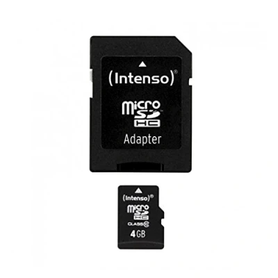 Immagine di Intenso Scheda di memoria microSDHC da 4 GB, Classe 10 (con Adattatore SD)