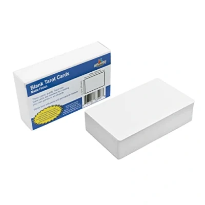 Immagine di Apostrophe Games Tarocchi Formato in bianco Carte da gioco (finitura opaca) 12 cm x 7 cm, 80 e scatola vuota, Flash Cards, tavolo, Guida di studio Note