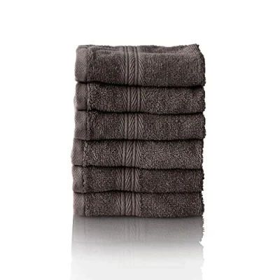 Immagine di Glart Set di asciugamani premium in spugna,composto da 6 per il viso 30x30 cm, carbone