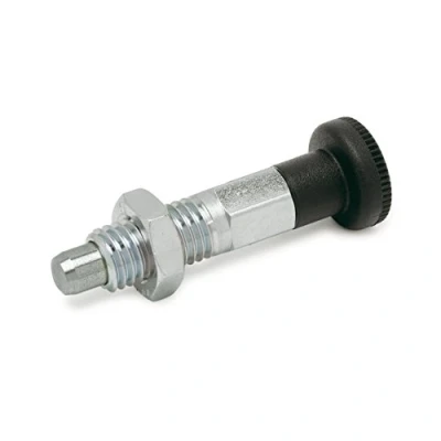 Immagine di Ganter Norm elementi GN 717 5 di M10 X 1 BK ST Resto Bulloni, Argento, 2 pezzi