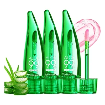 Immagine di Pakivs 3 Pz Aloe Vera Lip Gloss Set,Magico Temperatura Cambio Colore Lucidalabbra Idratante Lunga Durata Macchia Labbra Rossetto Liquido Tinta per Donne