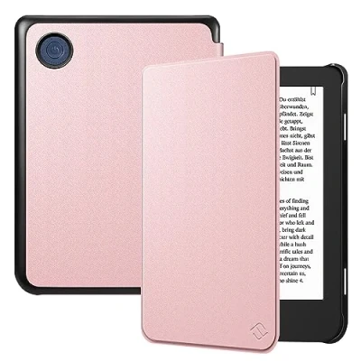 Immagine di FINTIE Custodia per 6&#039;&#039; Kobo Clara Colour (2024) / BW 2E (2022) eReader, Sottile Leggero Cover Protettivo in Similpelle con Auto Sveglia/Sonno, Oro Rosa