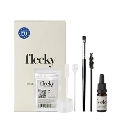 Immagine di fleeky Browhenna Kit colore delle sopracciglia per on fleek, polvere di all&#039;henné una colorazione naturale sopracciglia, ideale come regalo (Mini, marrone scuro)