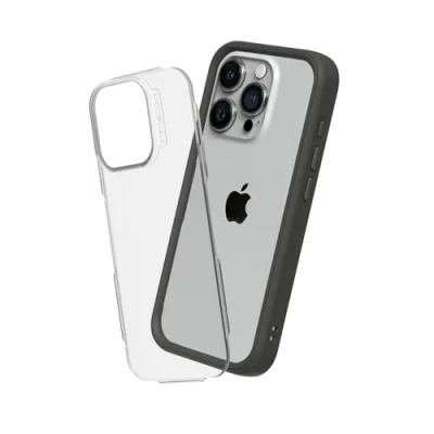 Immagine di RhinoShield Modular Case Compatible with [iPhone 15 Pro] Mod NX Customizable Shock Absorbent Heavy Duty Protective Cover 3.5M / 11ft Drop Protection Graphite