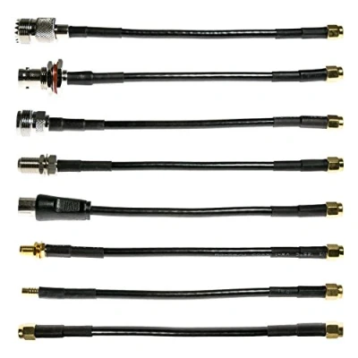 Immagine di NooElec Kit di Connettività Cavo SMA Set 8 Cavi Adattatori RF per NESDR SMArt (RTL SDR), HackRF One e Altre Radio con Software SMA. SMA, BNC, Type F, N, PL 259, PAL, MCX RP