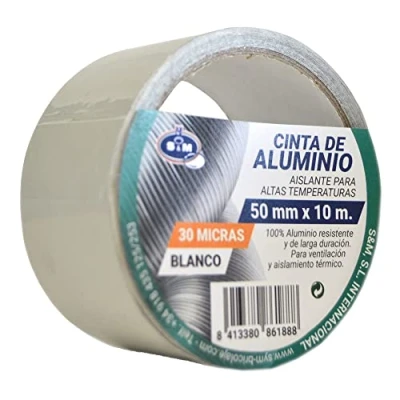 Immagine di S &amp; m nastro Alluminio bianca 50 mm X 10 (spessore 30 Micron) saneaplast adesivo di Multiuso rotolo metri