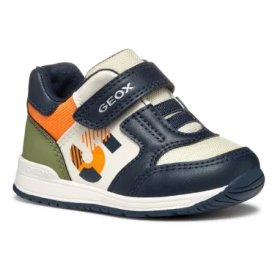 Immagine di Geox B Rishon Boy A, Scarpe da Ginnastica Bimbo 0 24, Navy Lt Orange, 20 EU