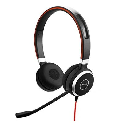 Immagine di Jabra Evolve 40 UC Cuffie Stereo certificate per UC, softphone VoIP e con funzione Passive Noise Cancelling Cavo USB A controller Nero