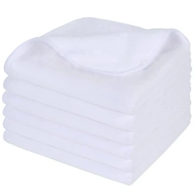 Immagine di Panno Struccante per il Viso in Microfibra Pulizia Solo con Acqua 30cm x 3 pezzi Colore Bianca (biancax6)