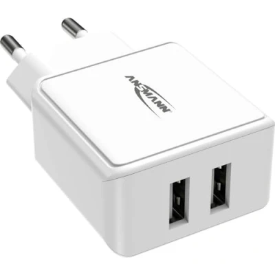 Immagine di Ansmann HomeCharger HC212 Caricatore USB 12 W Presa di Corrente uscita max. 2400 mA Num. uscite: 2 x A 2.0