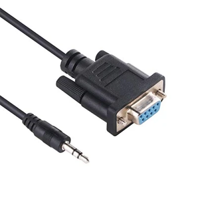Immagine di Cavo adattatore seriale da DB9 a 9 pin RS232 jack audio 3,5 mm, chip FTDI AJ, 1,8 m