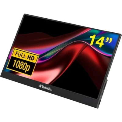 Immagine di Verbatim PMT 14 Monitor touch screen ERP: A (A G) 35.6 cm (14 pollici) 1920 x 1080 Pixel 16:9 6 ms HDMI ™, USB 2.0, C®, Cuffie (jack da 3,5 mm) IPS LCD