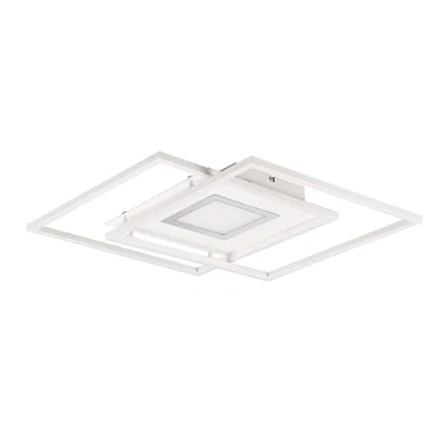 Immagine di Trio Lampada da soffitto a LED Via 620710331, metallo bianco opaco, incl. 36 Watt, telecomando