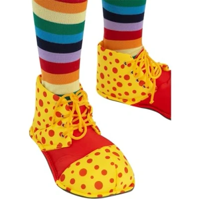 Immagine di Smiffys Copriscarpe da clown, rosso e giallo