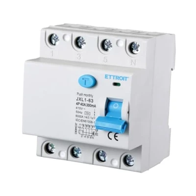 Immagine di A2ZWORLD Interruttore Differenziale Puro, 4P 300mA 6kA 415VAC, Salvavita Differenziale, Occupa 4 Moduli DIN, RCCB C40 40A
