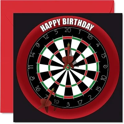 Immagine di Divertente biglietto di auguri il 27 compleanno uomini e donne con bersaglio freccette figlio figlia fratello sorella zio nipote cugino 145mm