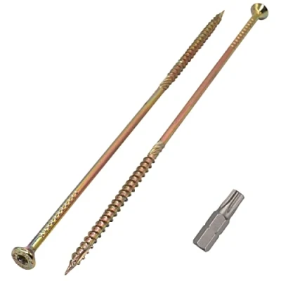 Immagine di SKIR&#039;CO viti universali per legno in acciaio zincato, 6,0 x 240 mm, testa svasata, Torx, tipo 17, truciolato