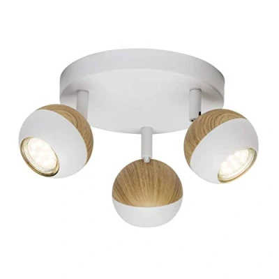 Immagine di Brilliant Scan G59434/75 Faretto da soffitto LED (monocolore) GU10 9 W Bianco, Legno (chiaro)