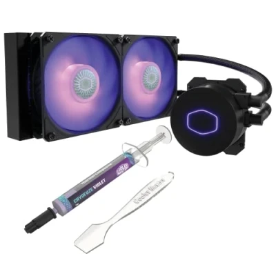 Immagine di Cooler Master MasterLiquid ML240L RGB V2, raffreddamento a liquido CPU AIO Close Loop, pompa doppia camera Gen3, radiatore da 240 mm, SickleFlow 120 PWM ARGB, AMD Ryzen AM5/AM4, Intel LGA1700/1200