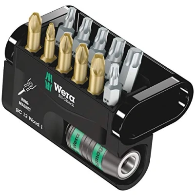 Immagine di Wera Bit Check 12 Wood 1 05057423001 Kit inserti parti Croce Pozidriv, Phillips, TORX interno
