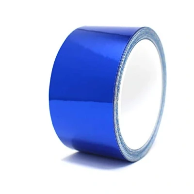 Immagine di 8,5m Strisce adhesive effetto cromo decorative per auto moto barca e modellismo in vari colori autoadesive Lunghezza (30mm, Blu cromato)